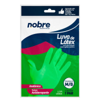 Luva de borracha/latex SL  'P',M',"G"  verde  CA 41506